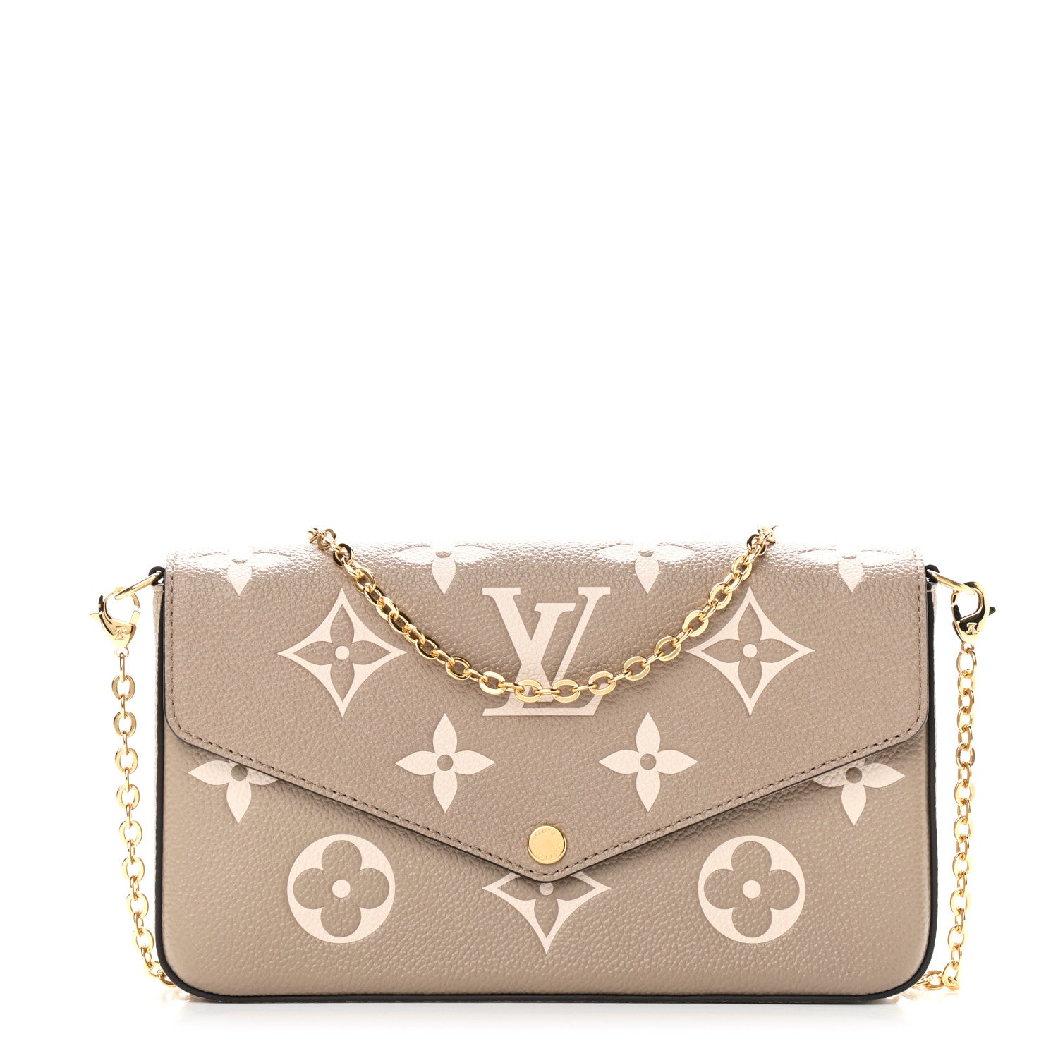 Louis Vuitton Empreinte Monogram Giant Felicie Pochette Tourterelle Creme 2 of 9