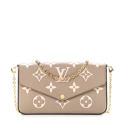 Louis Vuitton Empreinte Monogram Giant Felicie Pochette Tourterelle Creme 2 of 9