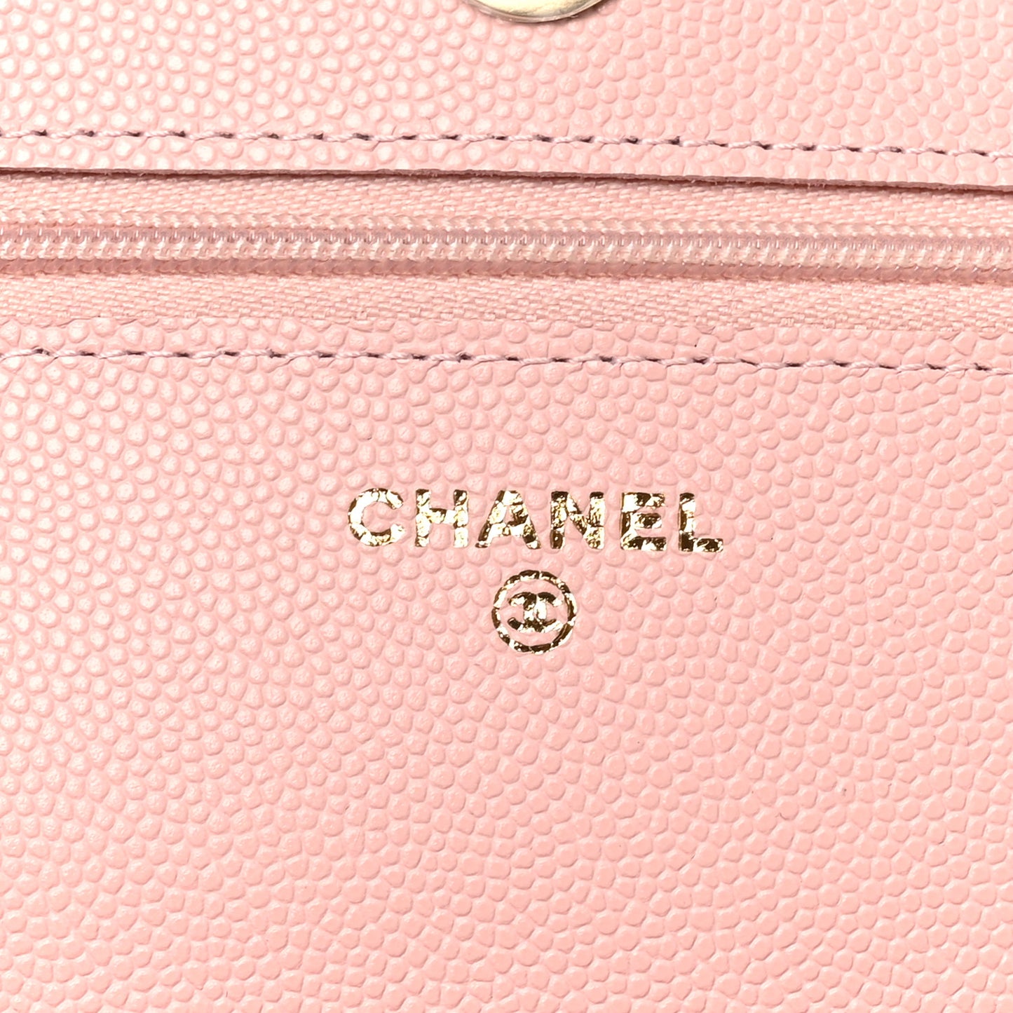 Caviar Quilted Wallet on Chain WOC Light Pink