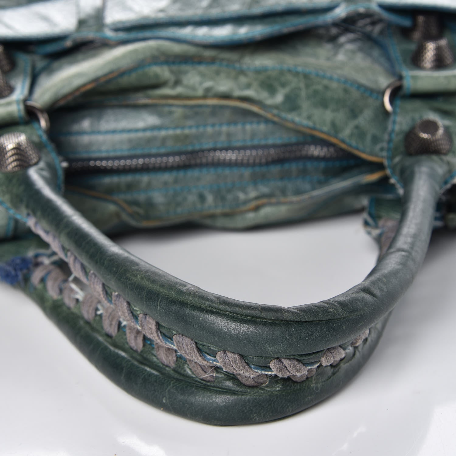 Balenciaga Chevre Giant 21 Gunmetal Hardware City Neiman Marcus LE Bleu 14 of 20
