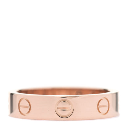 Cartier 18K Pink Gold Diamond 4mm LOVE Wedding Band Ring 48 4.5 3 of 5