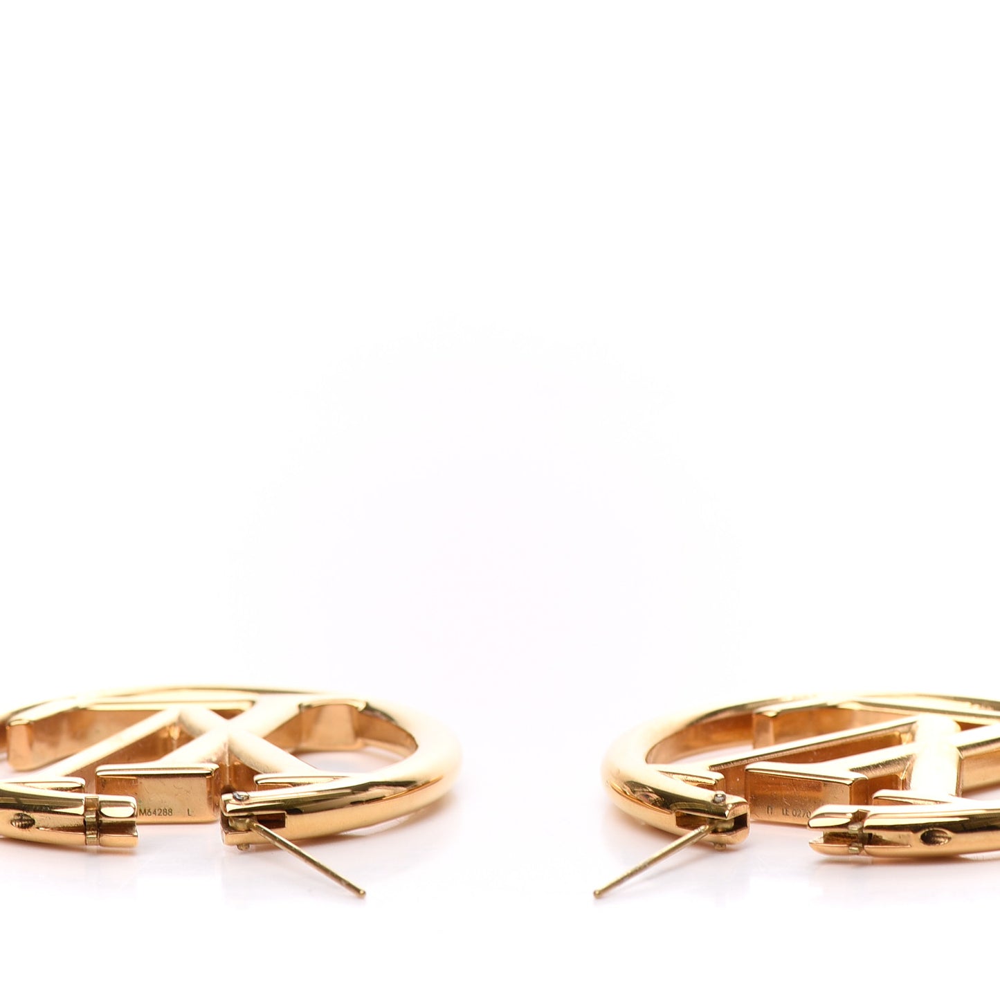 Metal Louise Hoop Earrings Gold