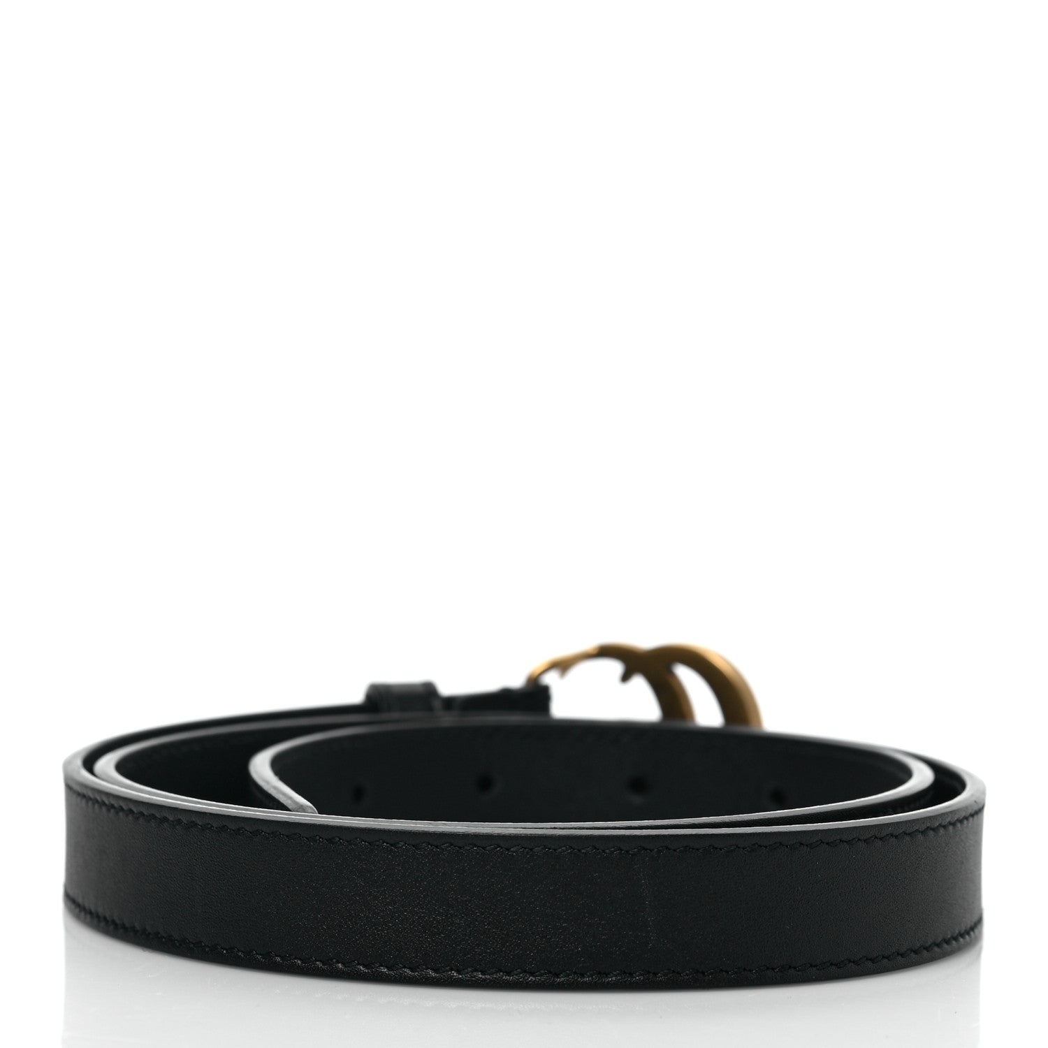 Gucci Calfskin Double G 20mm Belt 80 32 Black 2 of 4