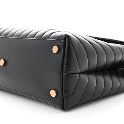 Saint Laurent Calfskin Y Quilted Monogram Large Loulou Chain Satchel Black 11 of 11