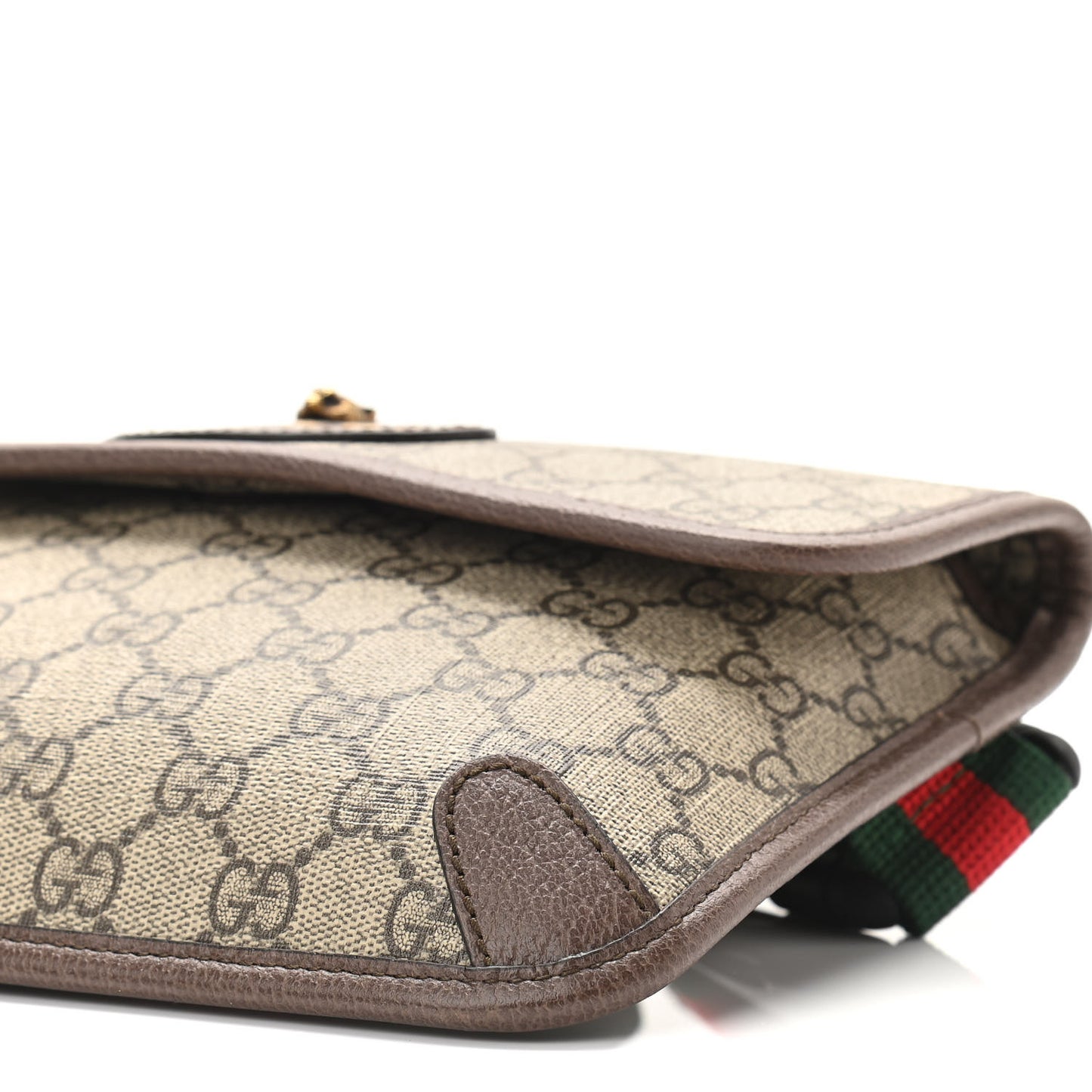 GG Supreme Monogram Neo Vintage Web Belt Bag Brown