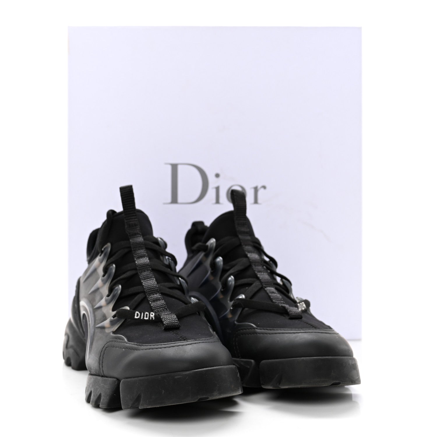Christian Dior Neoprene Rubber Womens D-Connect Sneakers 36 Black 14 of 14