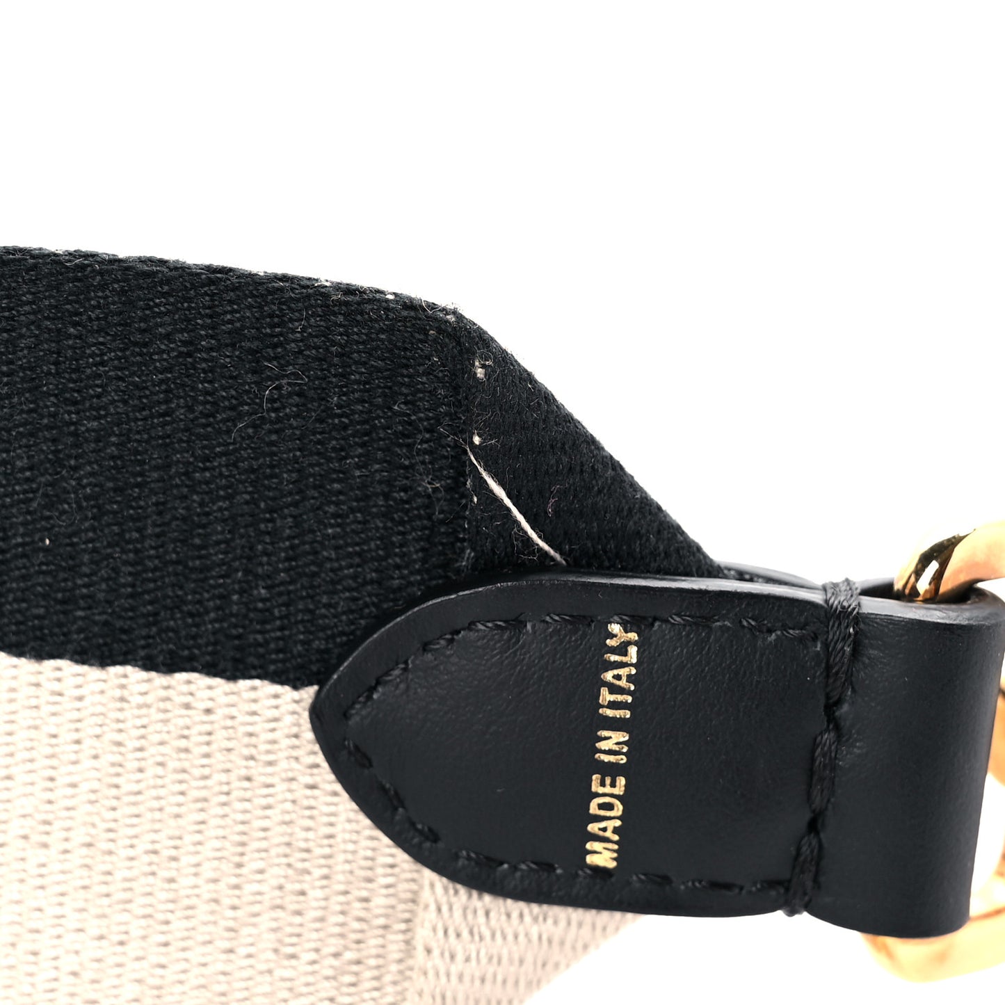 X FILA Canvas Calfskin Mania Strap You Beige Black
