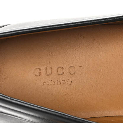 Gucci Kama Calfskin Horsebit Womens Wedge Platform Loafers 39 Black 8 of 10