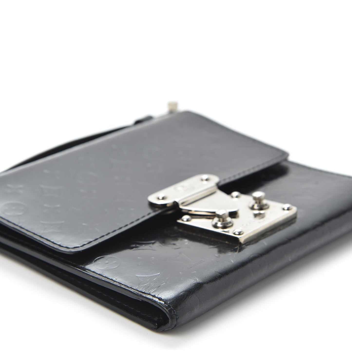 Vernis Glace Anouchka PM Wallet Black