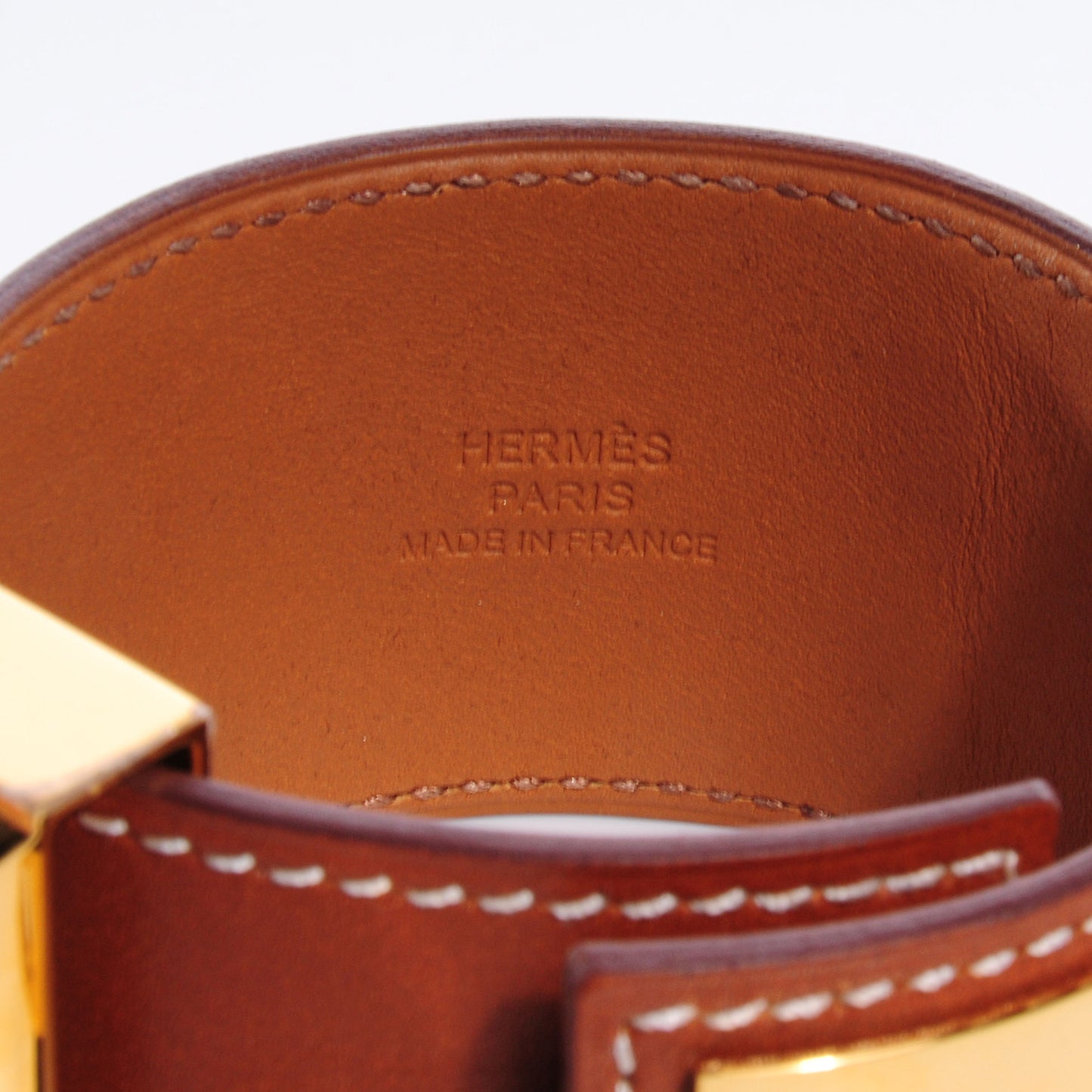 Tadelakt Leather Collier de Chien CDC Bracelet Fauve Small