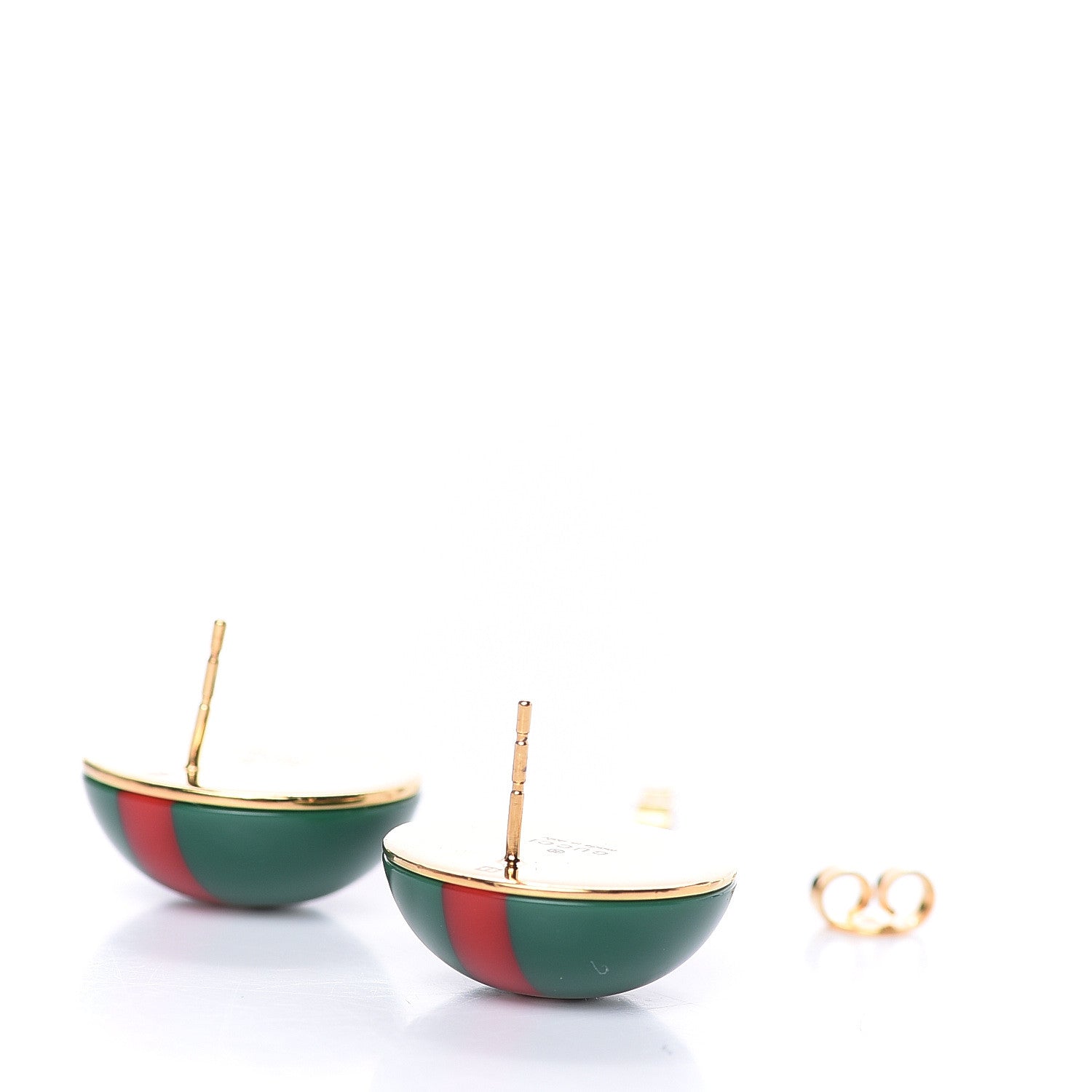 Gucci Resin Web Stud Earrings 4 of 4