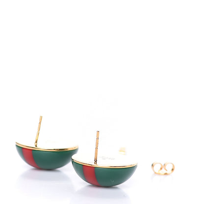Gucci Resin Web Stud Earrings 4 of 4