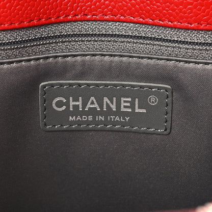 Chanel Caviar Quilted Grand Shopping Tote GST Red 7 of 11