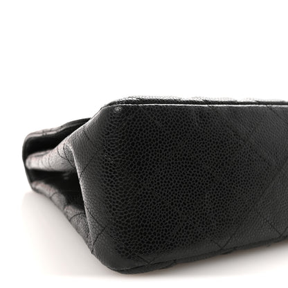 Chanel Caviar Quilted Jumbo Single Flap Black 8 of 9
