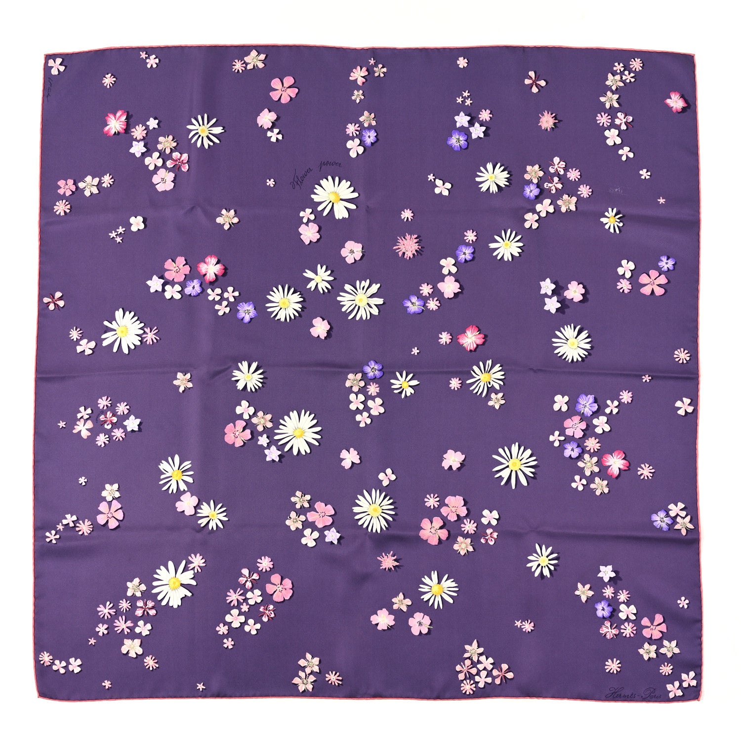 Hermes Silk Flower Power Scarf 90 1 of 4