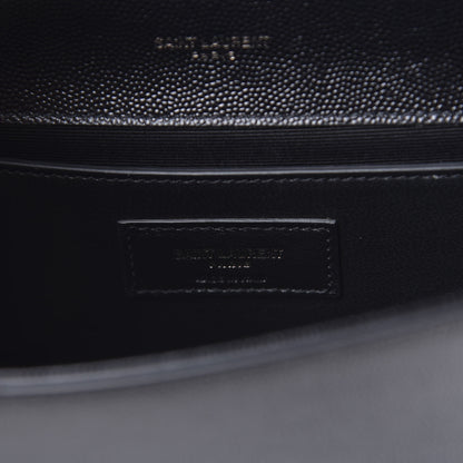 Saint Laurent Grain De Poudre Small Monogram Kate Satchel Black 5 of 9