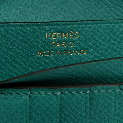 Hermes Epsom Bearn Compact Wallet Vert Verone 6 of 7