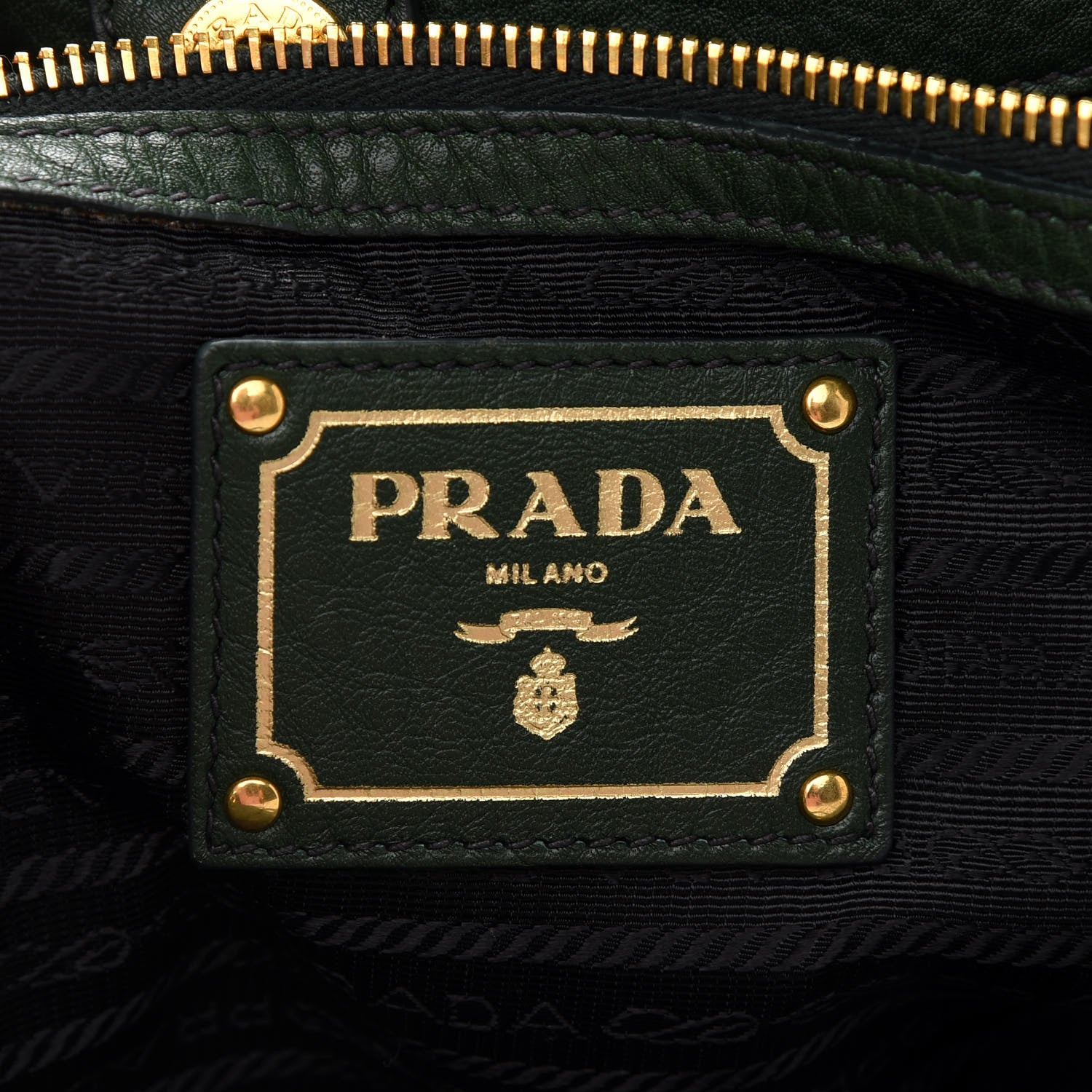 Prada Vitello Daino Tote Green 5 of 7