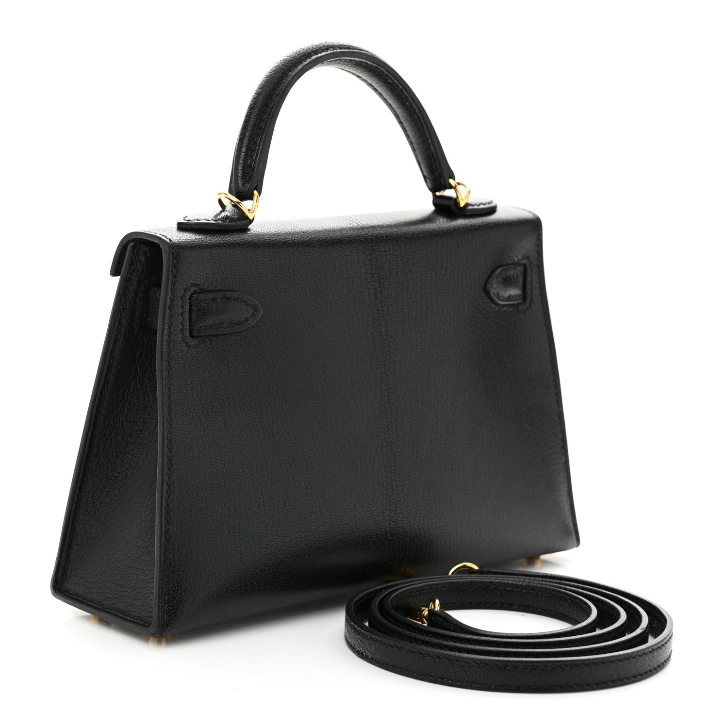 Hermes Chevre Chamkila Mini Kelly Sellier 20 Black 3 of 11