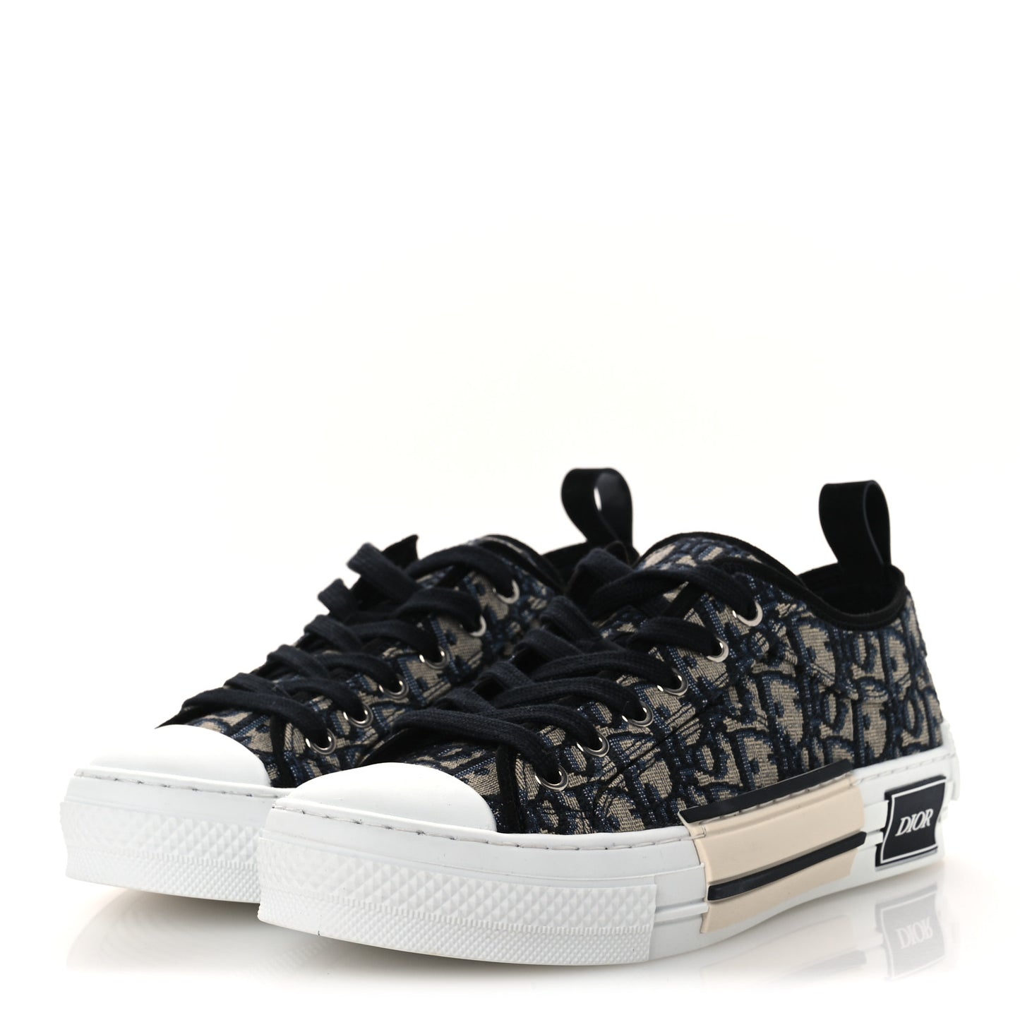 Canvas Oblique Walk'N'Dior Low Top Sneakers 37 Deep Blue