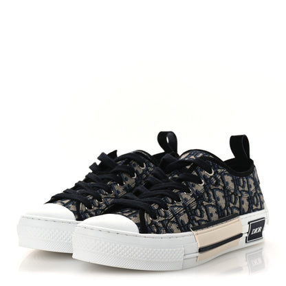 Christian Dior Canvas Oblique Walk'N'Dior Low Top Sneakers 37 Deep Blue 4 of 13