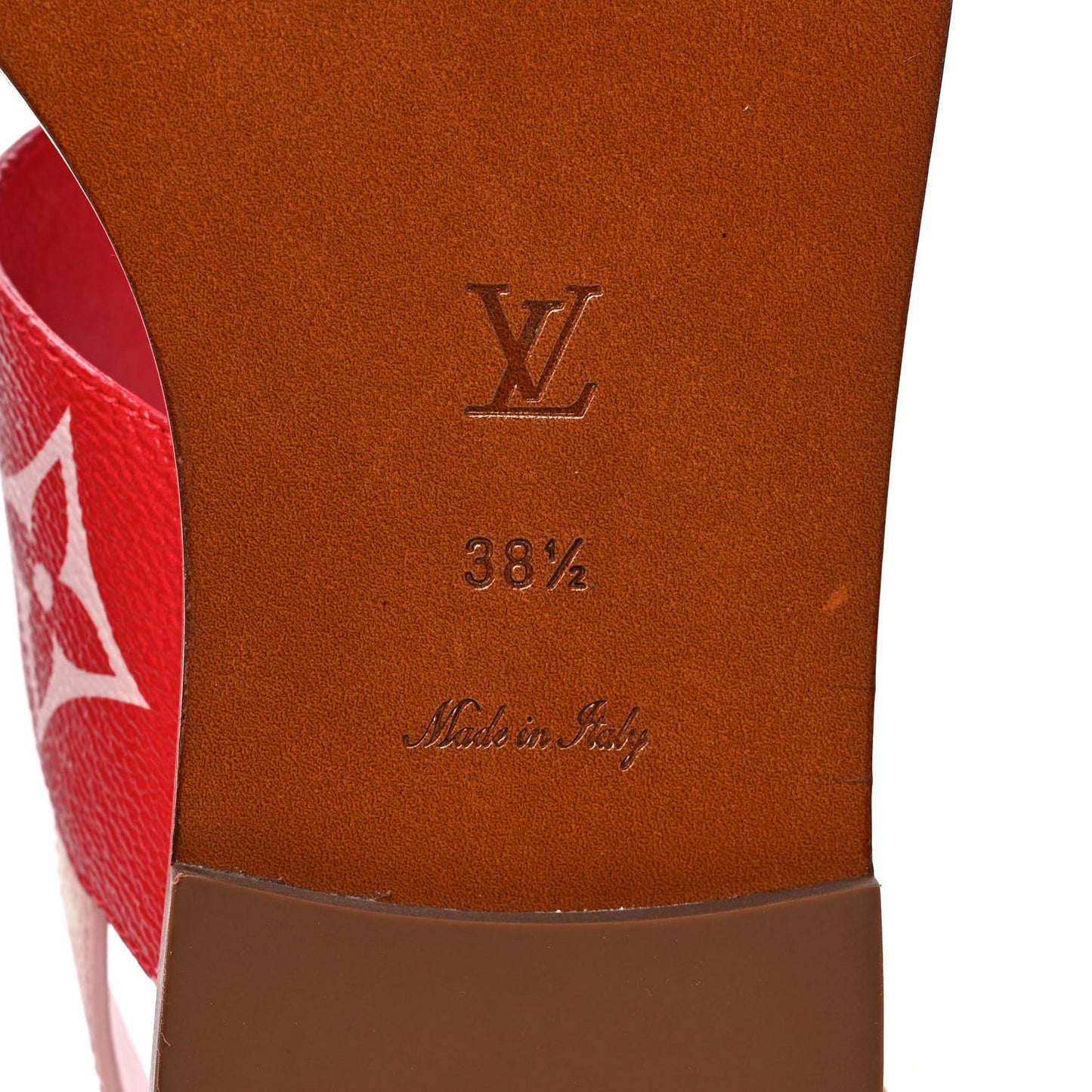 Monogram Escale Palma Sandals 38.5 Rouge