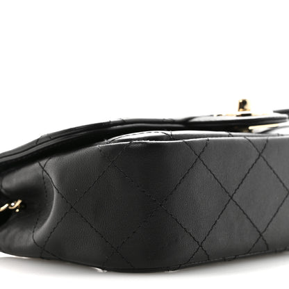 Chanel Lambskin Quilted Extra Mini V For Victory Flap Black 9 of 11