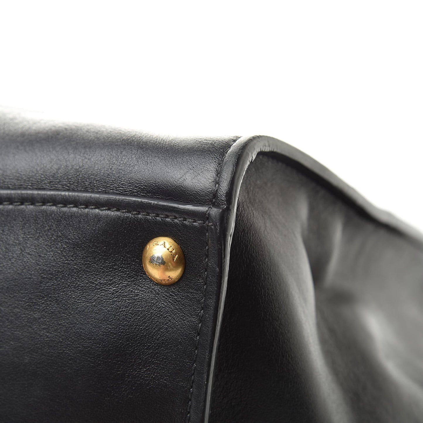 City Calf Front Pocket Tote Black
