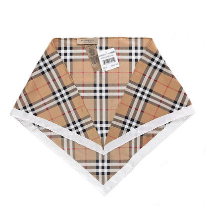 Burberry Silk House Check Triangle Scarf White 1 of 5