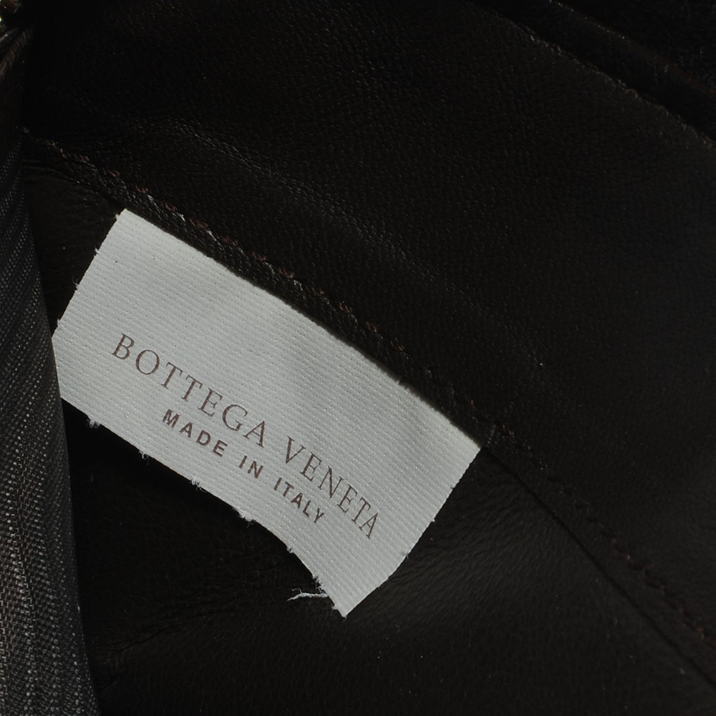 Nappa Intrecciato Zip Around Wallet Ebano