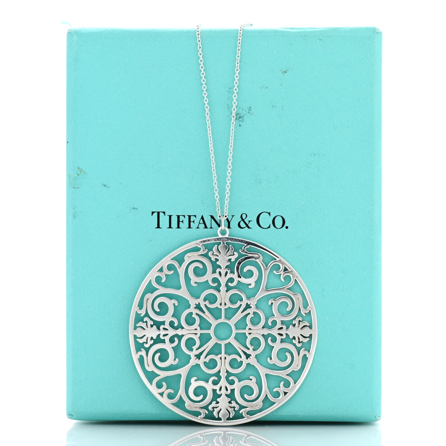 Sterling Silver Enchant Round Medallion Pendant Necklace
