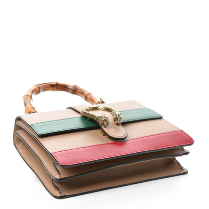 Gucci Calfskin Bamboo Web Medium Dionysus Top Handle Bag Camelia Bright Evergreen Hibiscus Red 4 of 11
