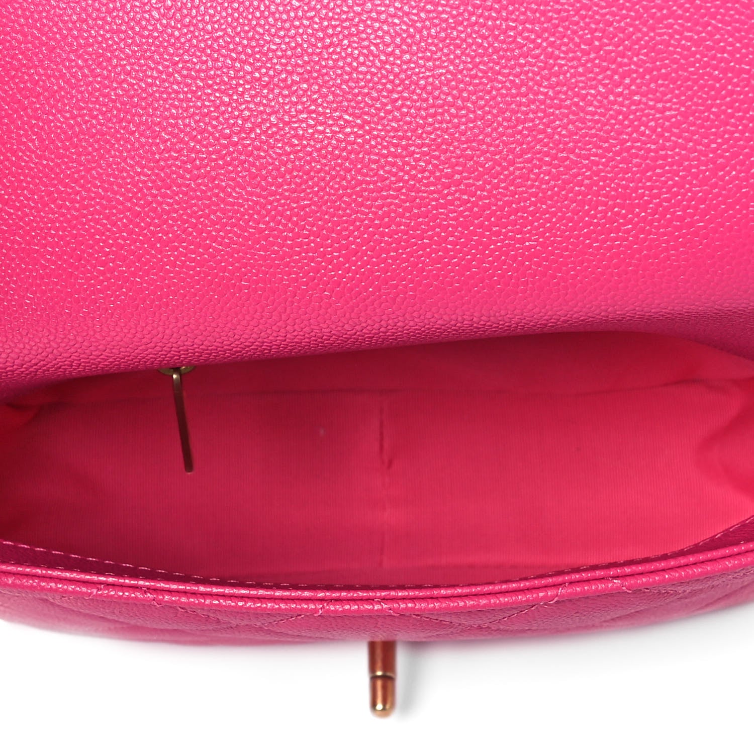 Chanel Shiny Caviar Quilted Small Chain Melody Flap Dark Pink 5 of 9