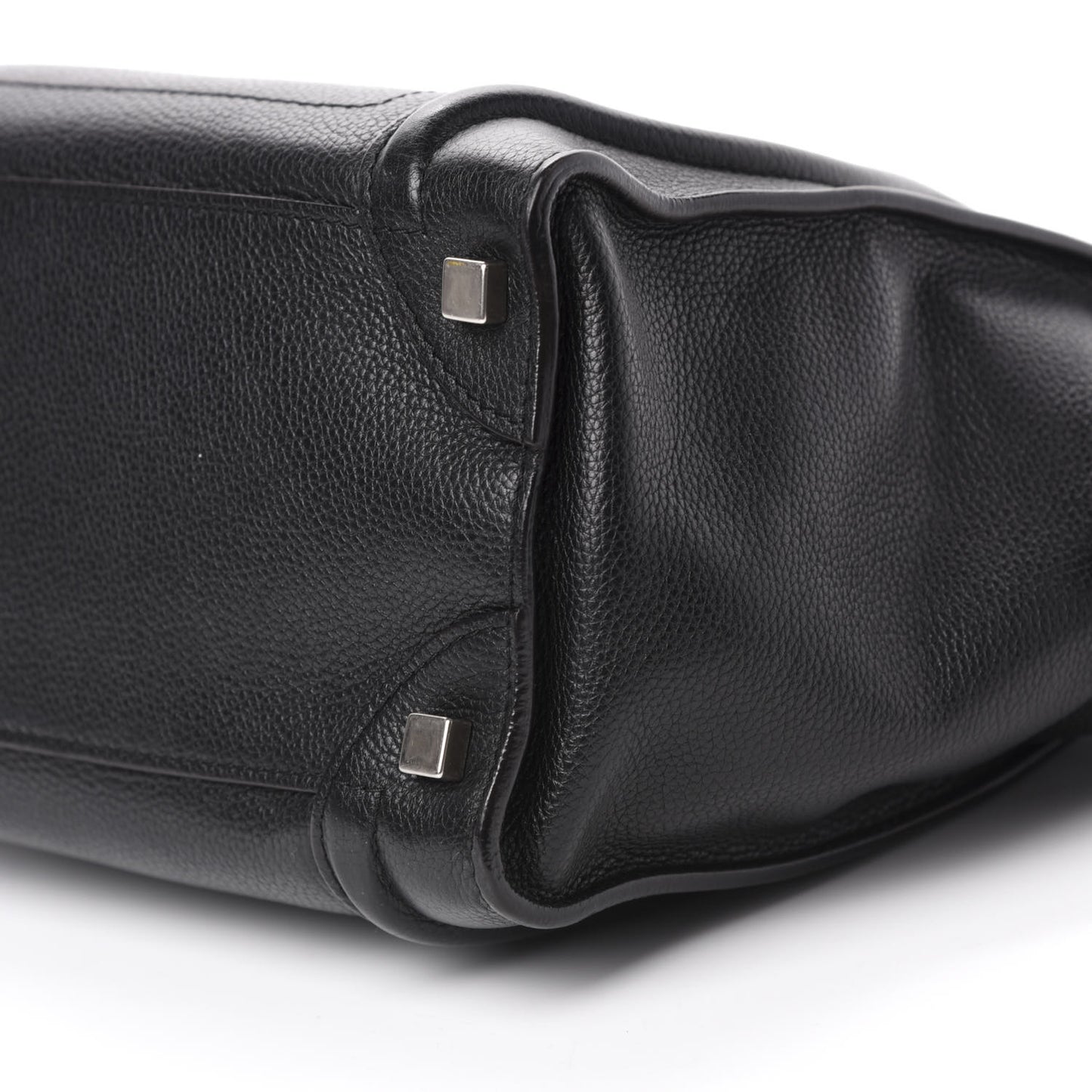 Drummed Calfskin Micro Luggage Black