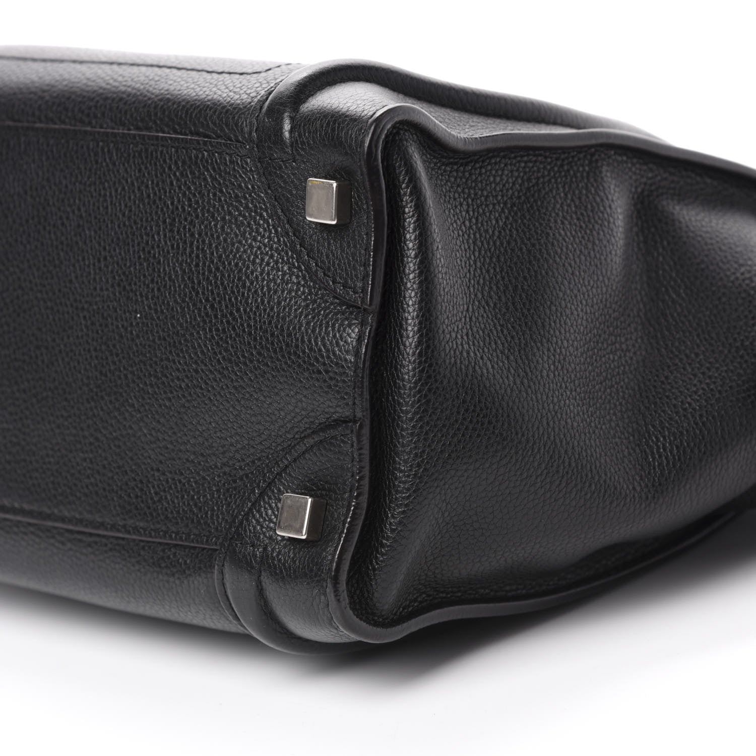 Celine Drummed Calfskin Micro Luggage Black 7 of 10