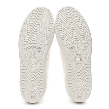 Gucci Calfskin Interlocking G Perforated Womens Ace Sneakers 38.5 White Grey Sky 6 of 11