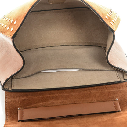 Chloe Suede Smooth Calfskin Studded Drew Shoulder Bag Caramel 5 of 6