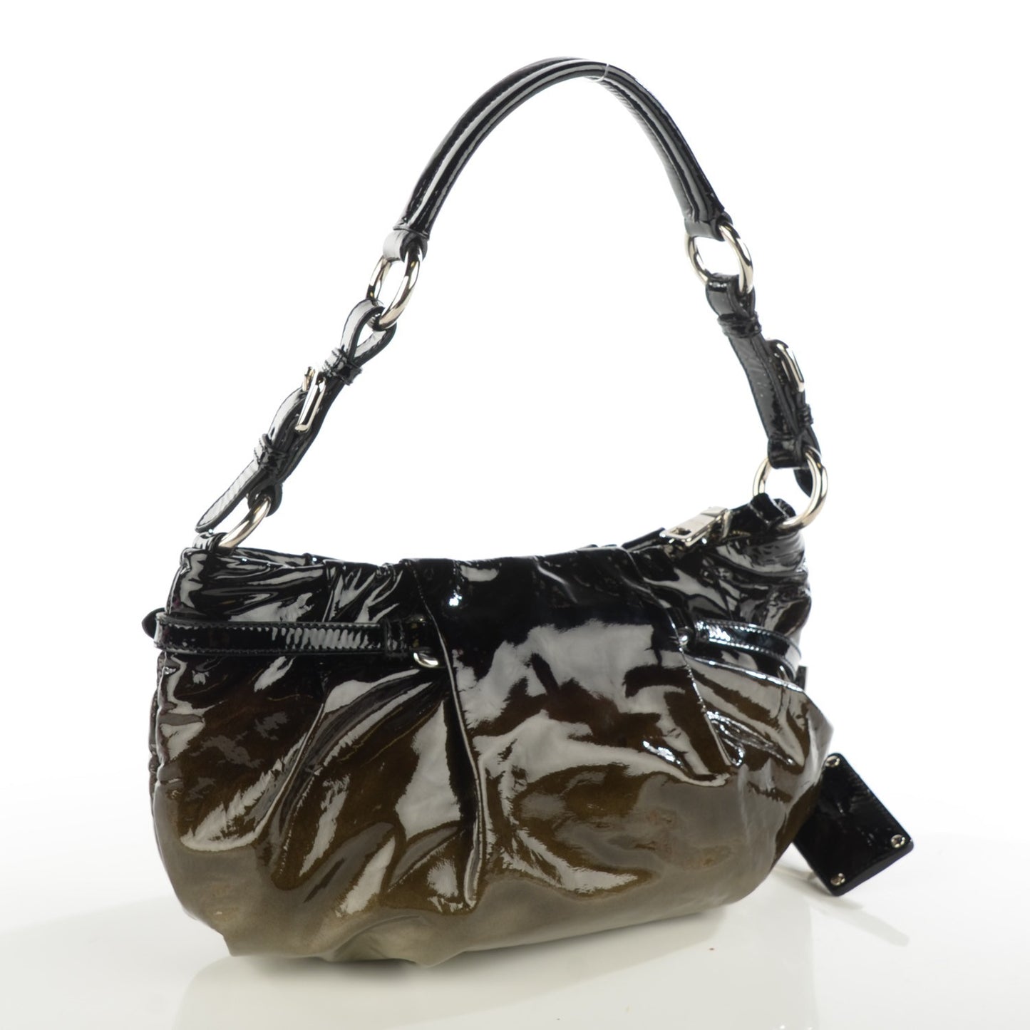 Vernice Sfumata Shoulder Bag Grigio Argento