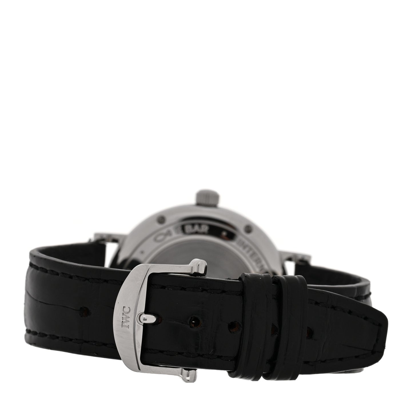 Stainless Steel Alligator Diamond 37mm Portofino Automatic Watch Grey IW458104
