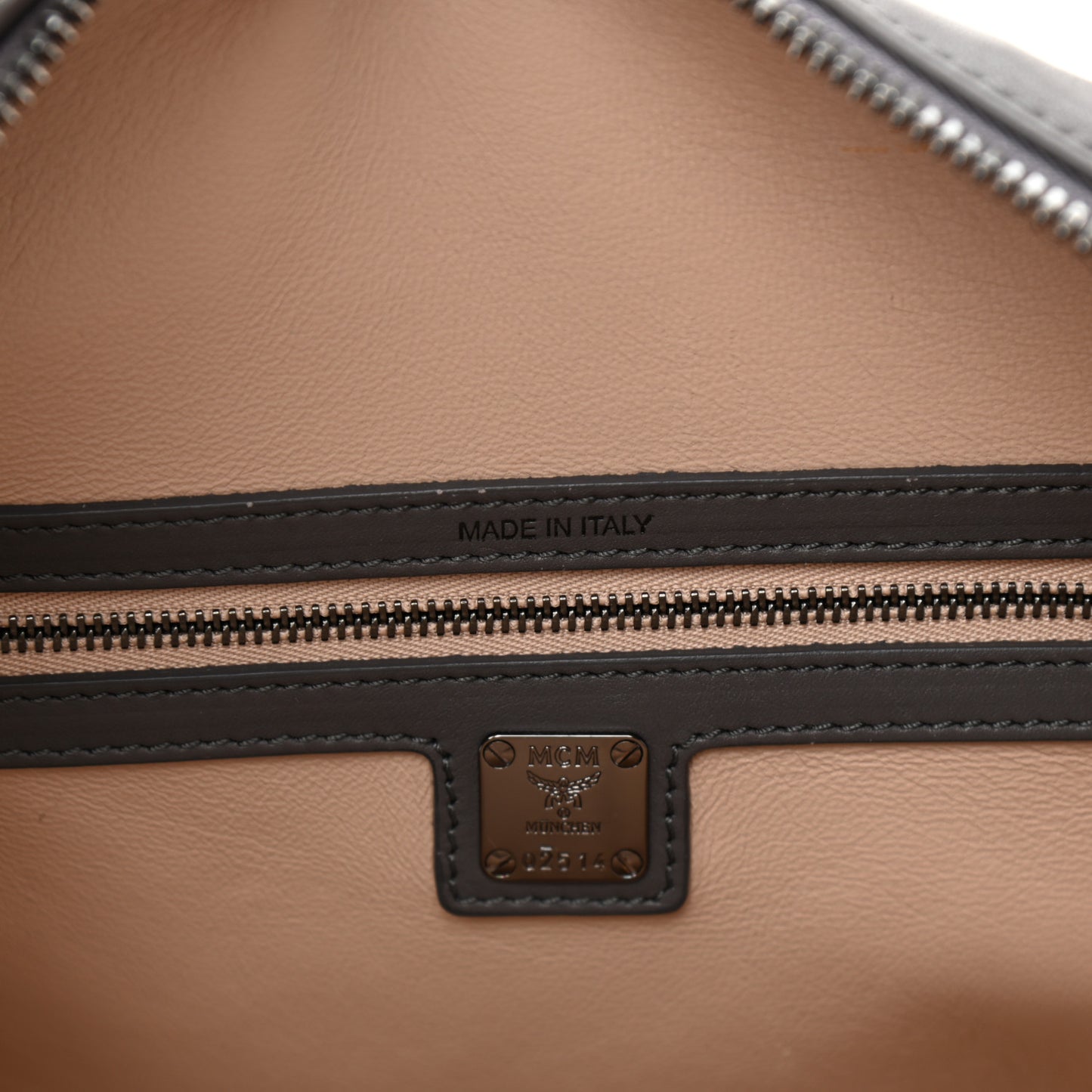 Calfskin Boston Bag Grey