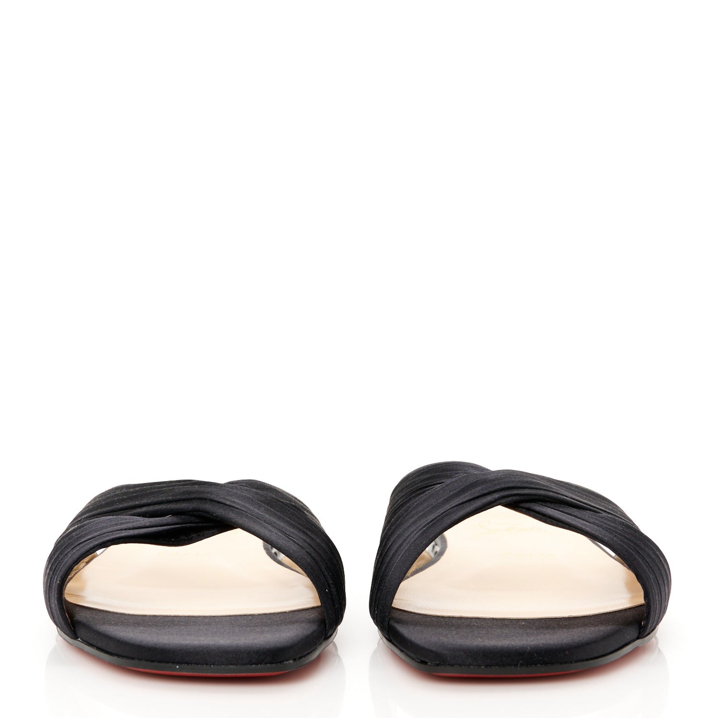 Crepe Satin Nicol Is Back Sandals 40 Black