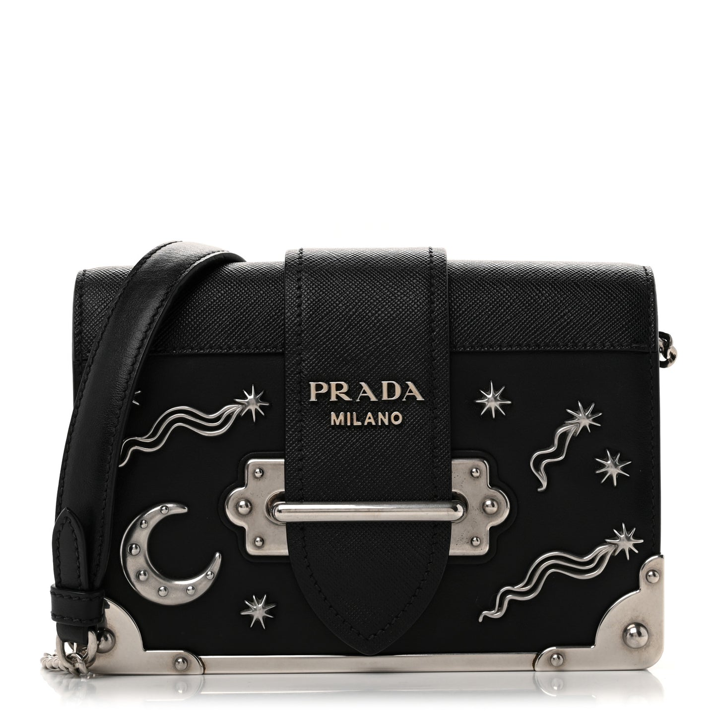 City Calf Saffiano Cahier Astrology Bag Black