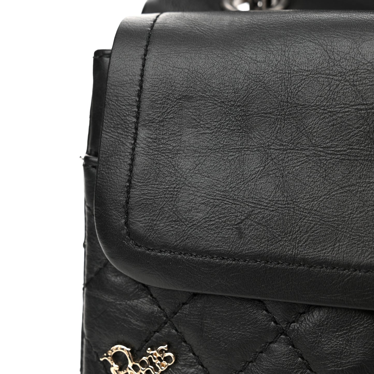 Aged Calfskin Lucky Charms 2.55 Reissue 225 Flap Black