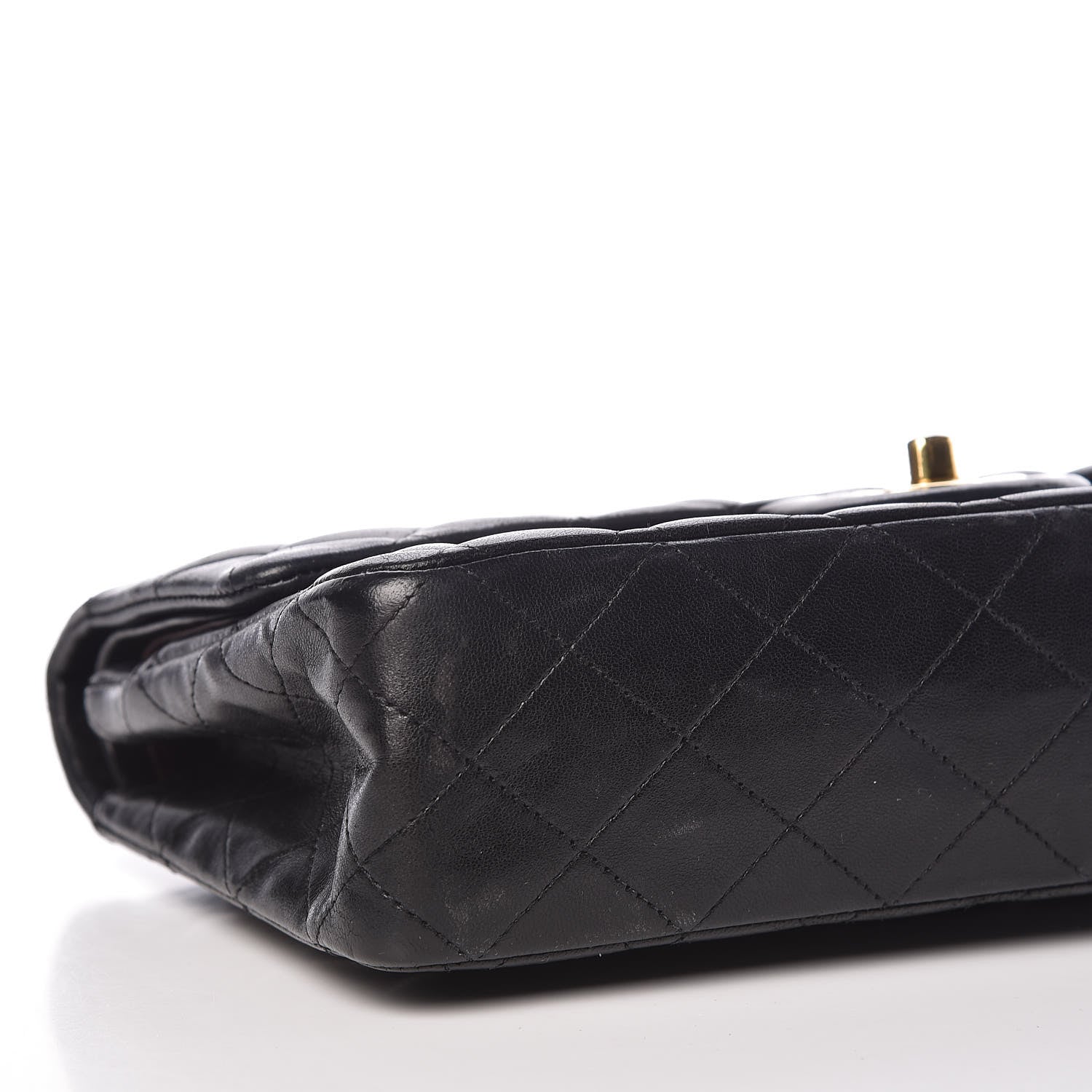 Chanel Lambskin Quilted Medium Double Flap Black 11 of 12