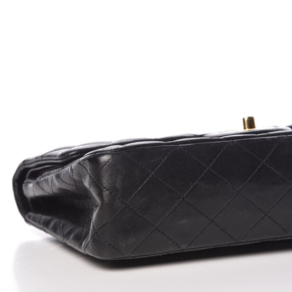 Chanel Lambskin Quilted Medium Double Flap Black 11 of 12