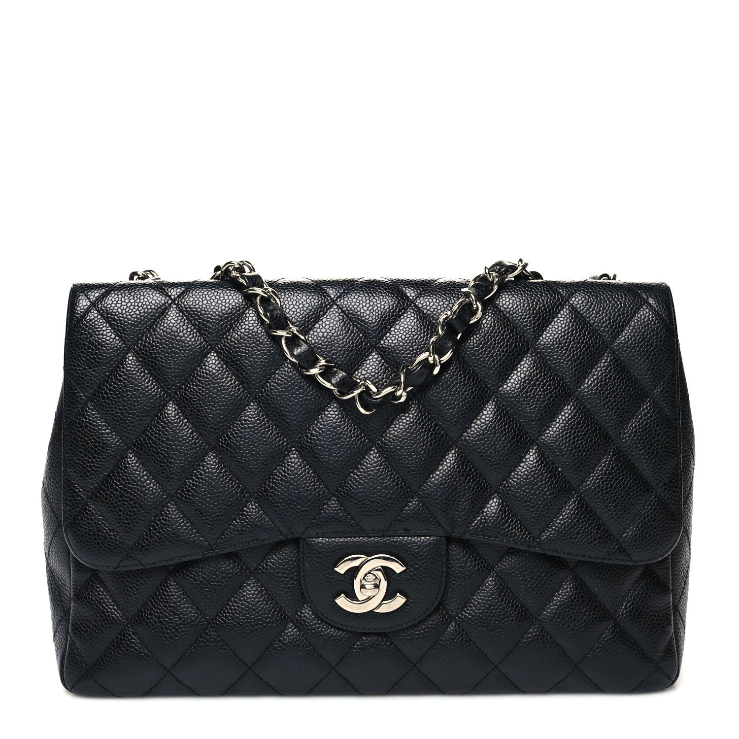 Chanel Caviar Quilted Jumbo Single Flap Black 1 of 13