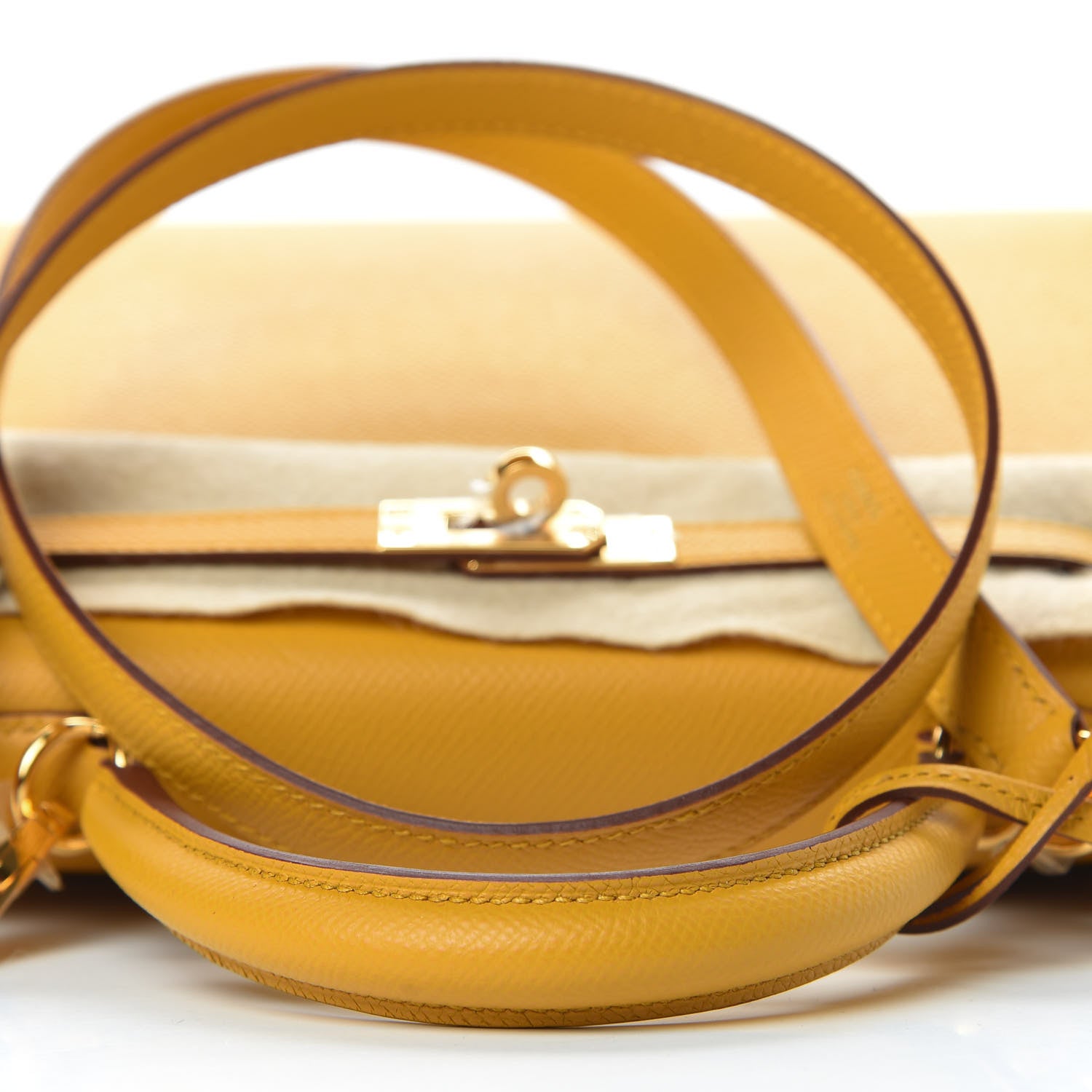 Hermes Epsom Kelly Sellier 25 Jaune Ambre 8 of 41