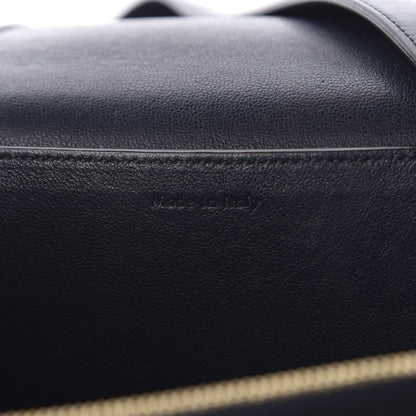 Celine Shiny Smooth Calfskin Medium Frame Shoulder Bag Black Navy 5 of 8