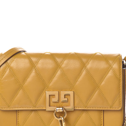 Givenchy Goatskin Quilted GV3 Mini Pocket Convertible Bag Golden 10 of 11