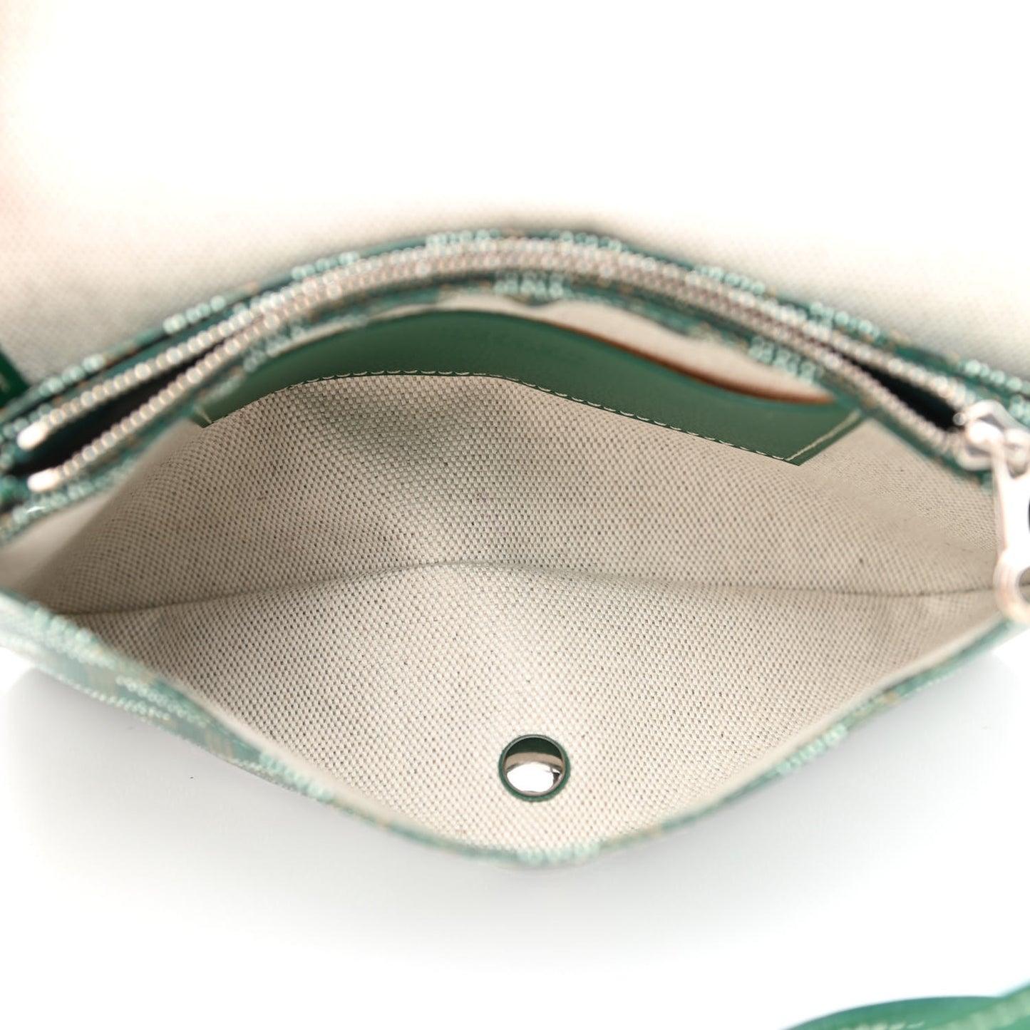 Goyardine Plumet Wallet Clutch Green